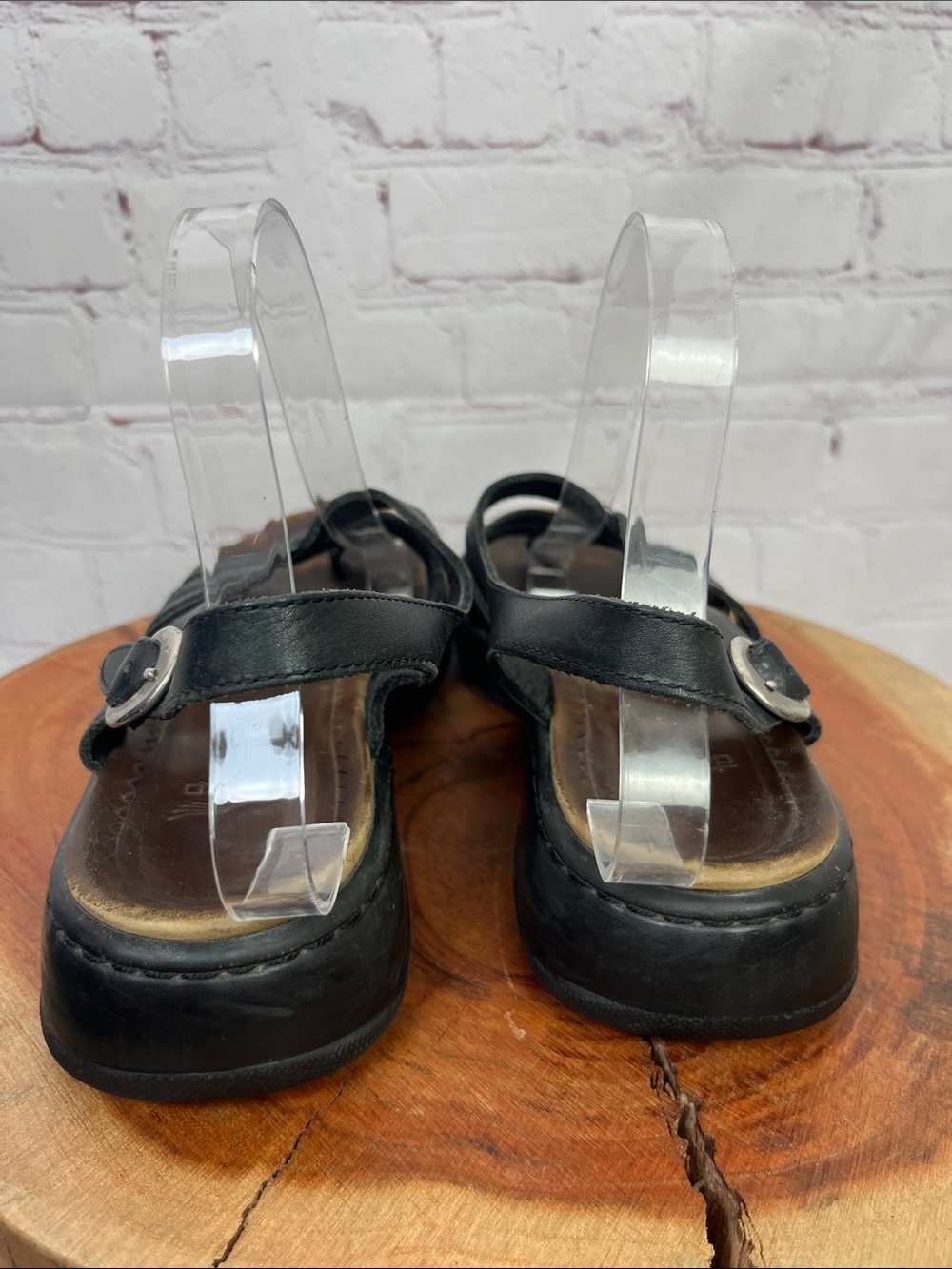 Dansko Black Leather Evita Sandals - Picture 4 of 11
